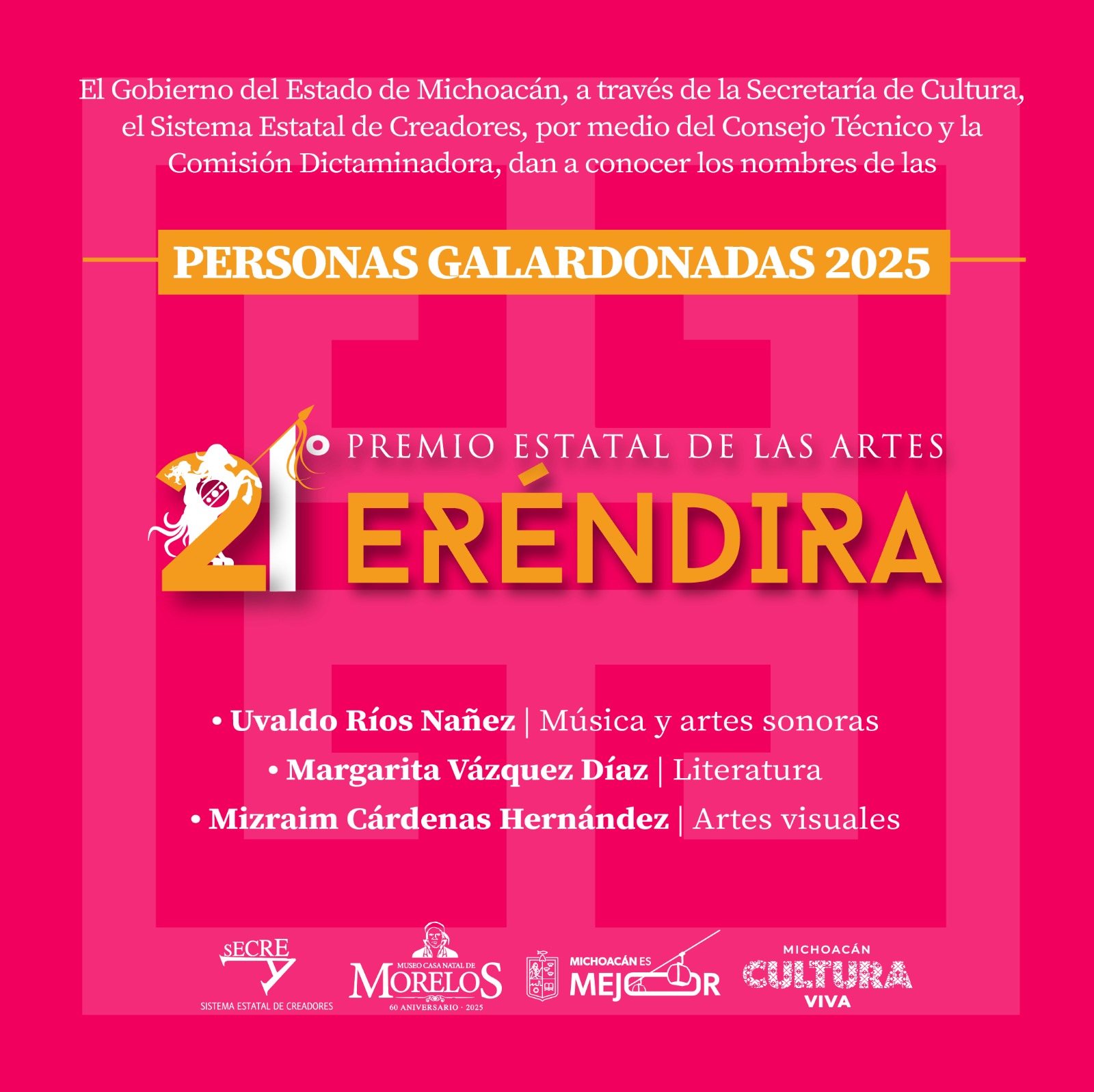Conoce a las personas que serán galardonadas con el Premio Eréndira 2025: Secum