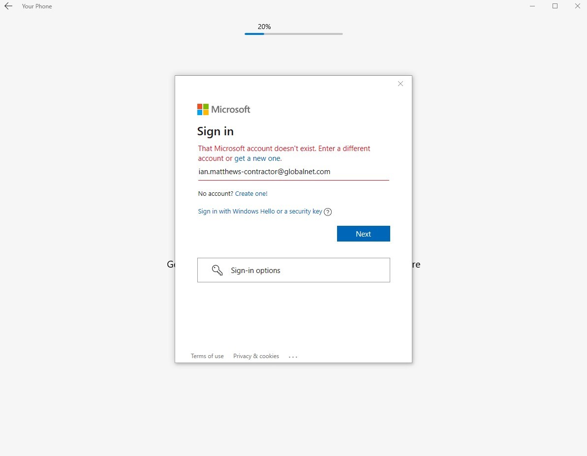 · sign in with your microsoft account or office 365 work or . Solved Using Your Corporate Microsoft 365 Account With Windows 10 Your Phone App Up Running Technologies Tech How To S