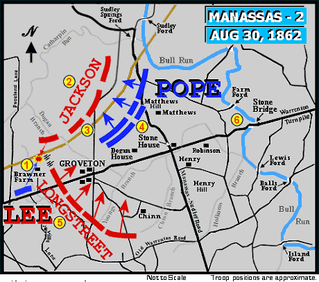 Bull Run Battle Location Manassas 2 Map 