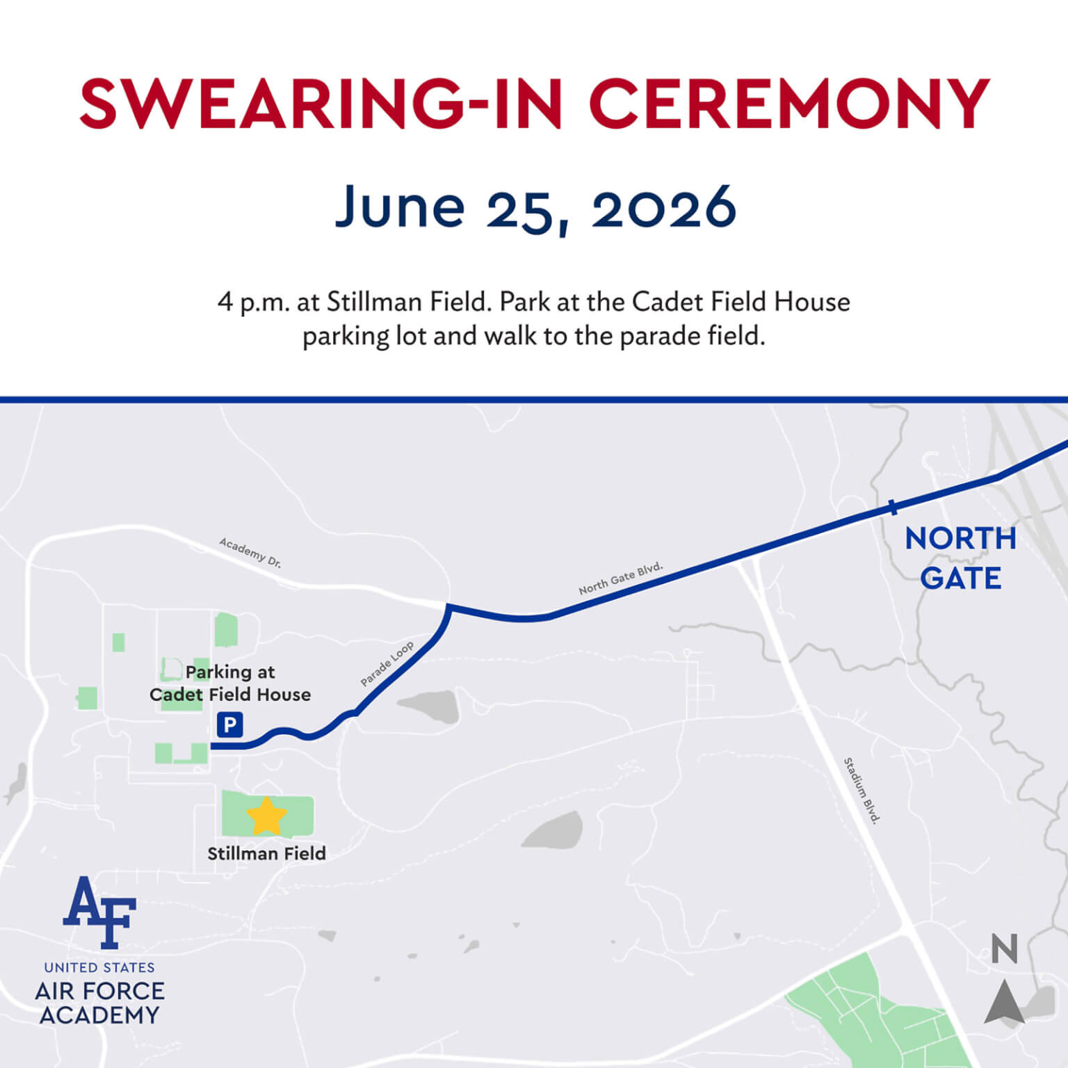 Appointee Handbook United States Air Force Academy 2026 Swearing In Traffic Map 