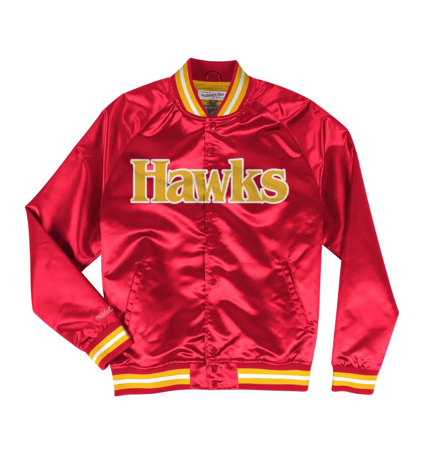 Atlanta Hawks Red Satin Varsity Jacket