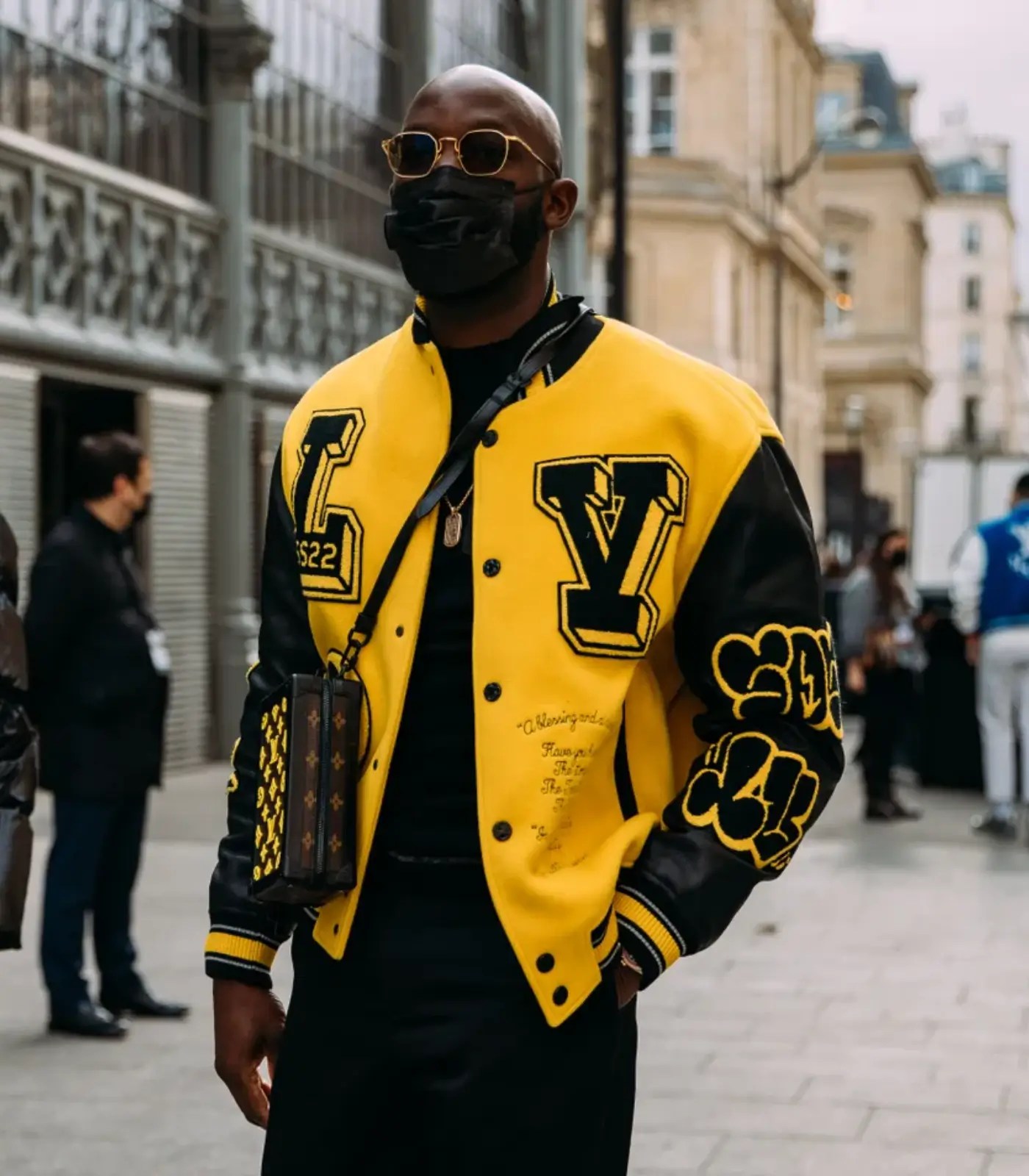 Louis Vuitton Yellow Varsity Jacket - USA Varsity Jacket