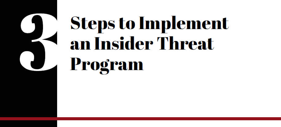 Three steps to implementing an insider threat program