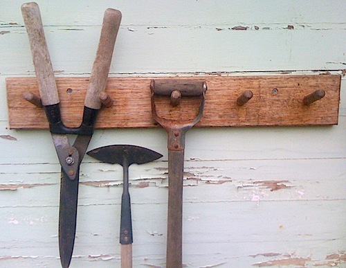 coat rack tool storage