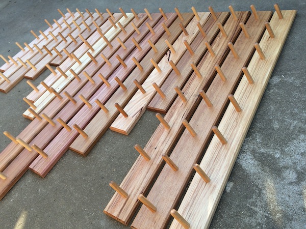 recycled timber coat racks