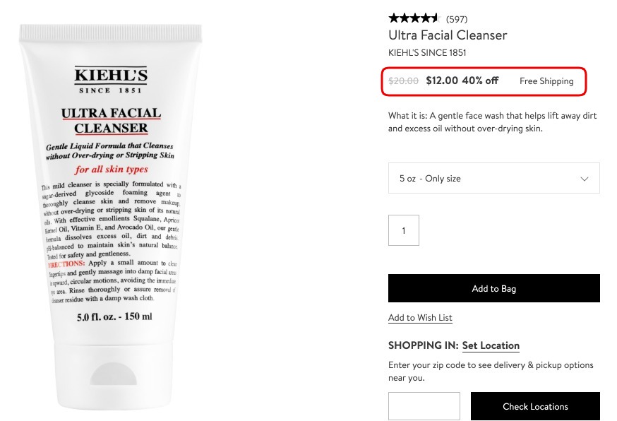 kiehl's ultra facial cream nordstrom