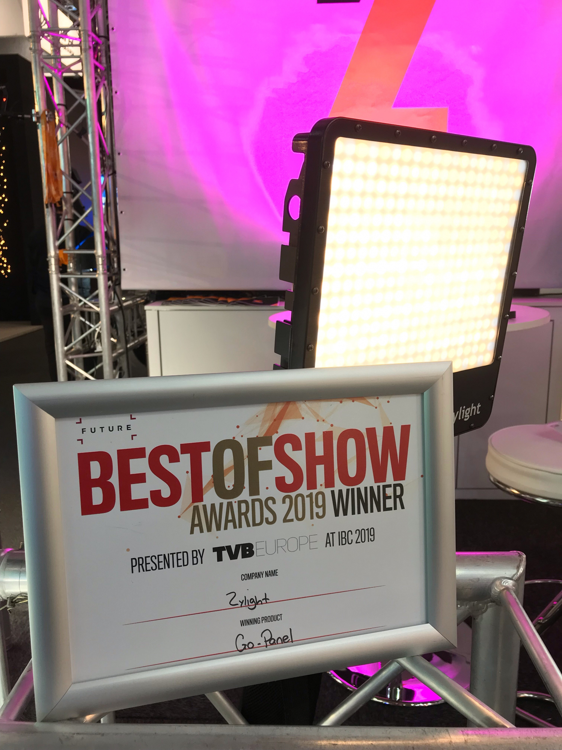 Zylight Go-Panel Best of Show Award