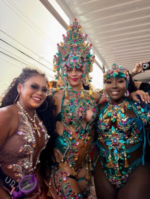 Rihanna Stuns in Barely-There Carnival Costume With Jewels, Body Cutouts