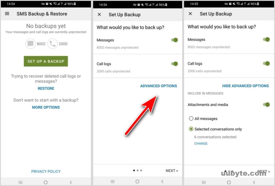 How to transfer messages from android to pc