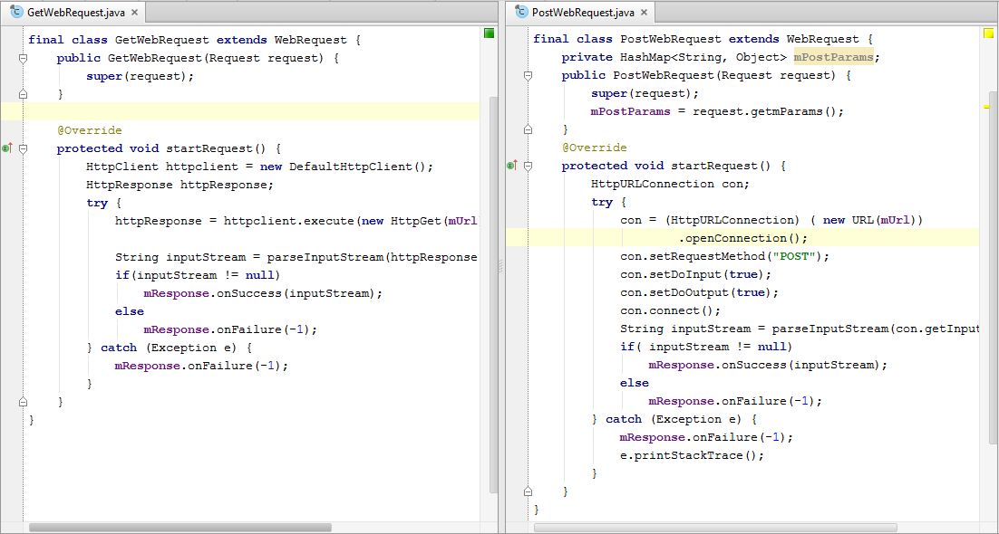 GetRequest and PostRequest Classes.