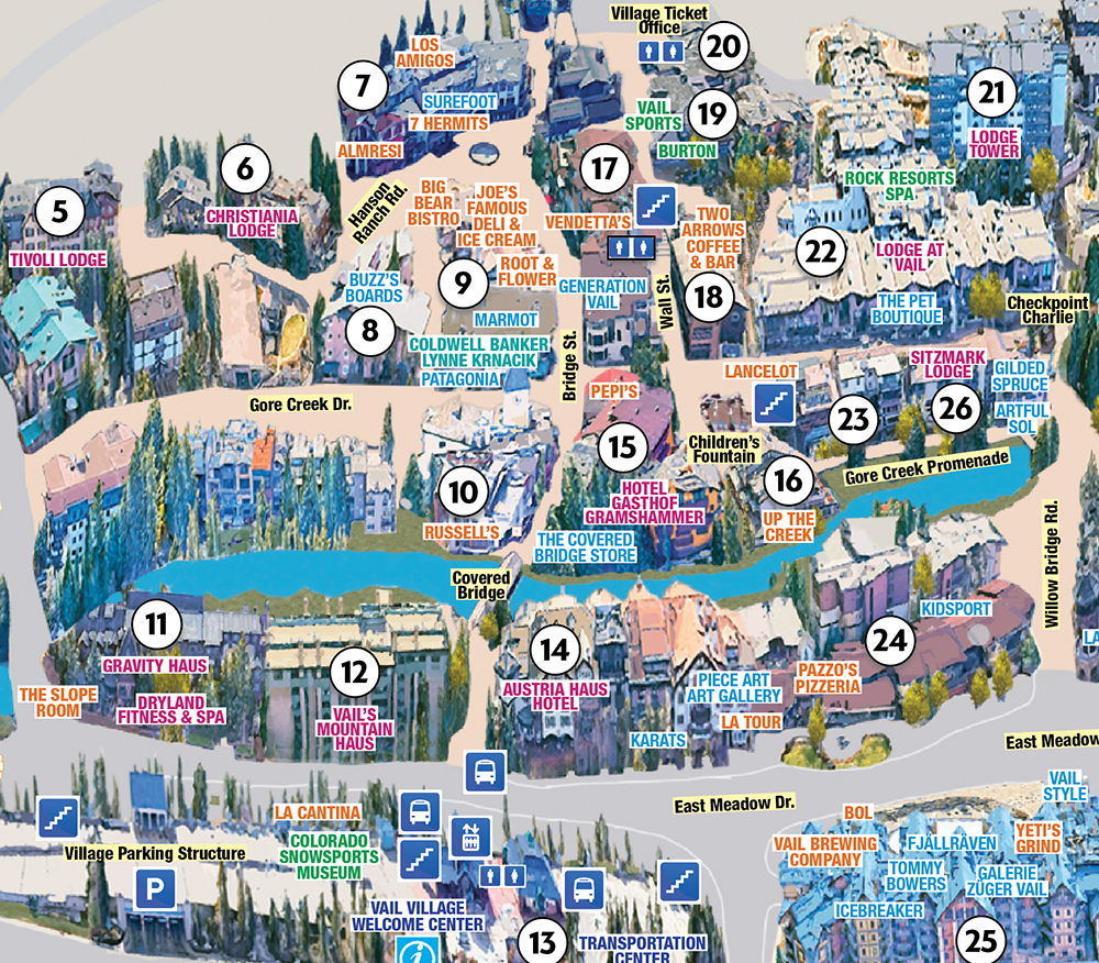 Cascade Village Vail Map Vail Mountain Resort Map KUGLQU 