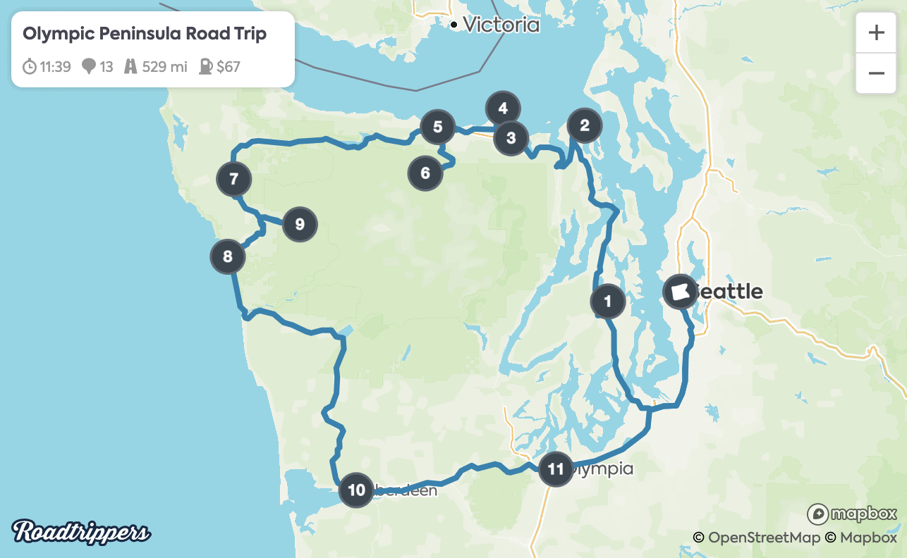 How To Plan An Epic Olympic Peninsula Road Trip Valerie Valise Olympic Peninsula Road Trip Map 