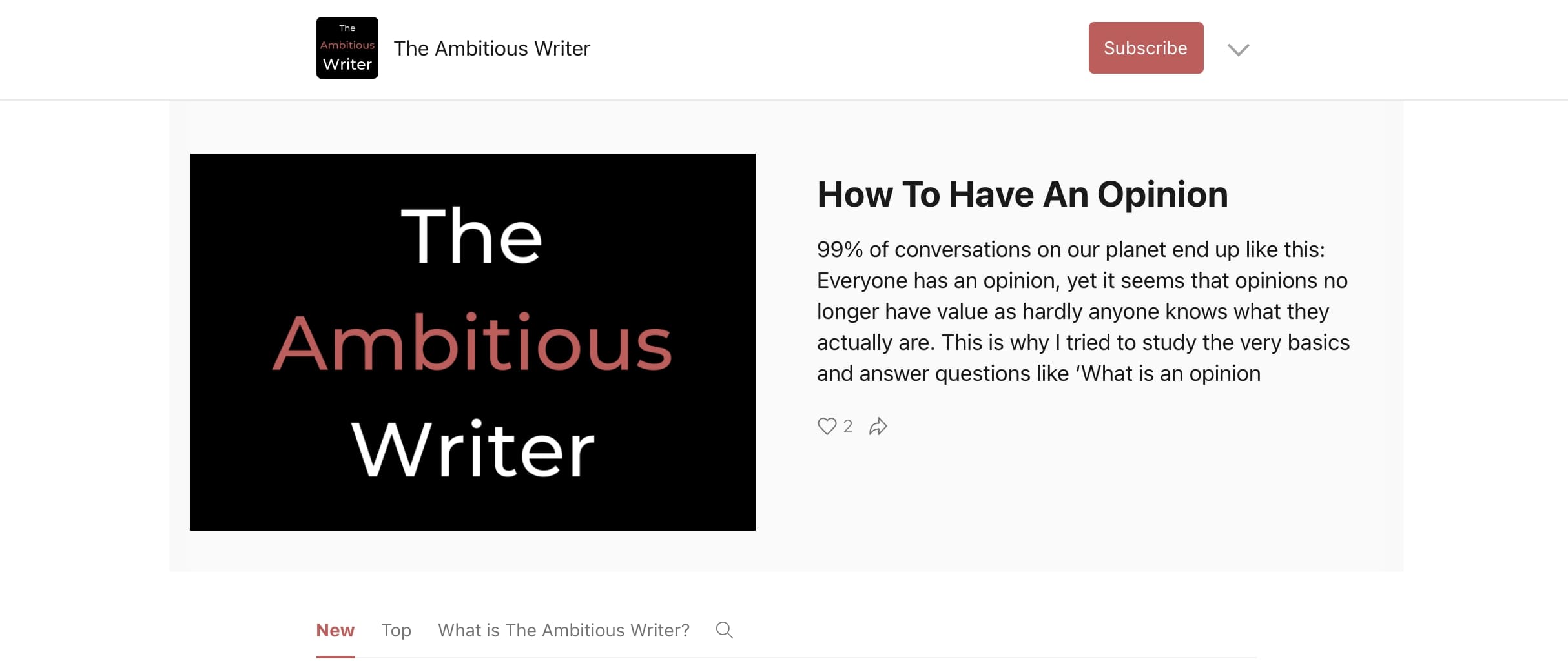 The Ambitious Writer