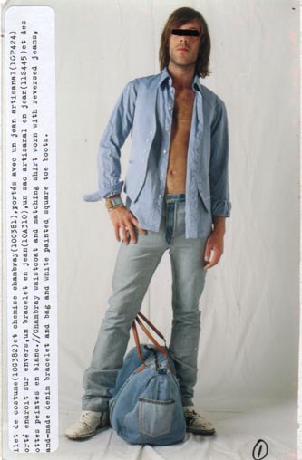 Maison Martin Margiela artisanal blue deconstructed shirt — 2003