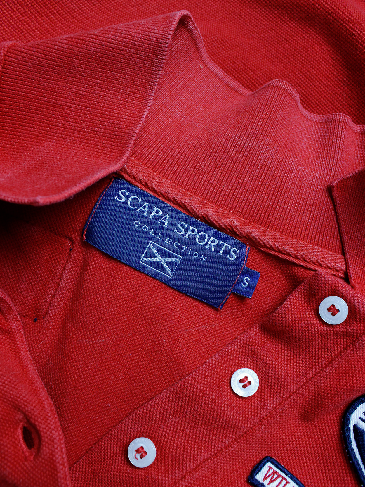 Walter Van Beirendonck for Scapa red 'Formula 1' poloshirt