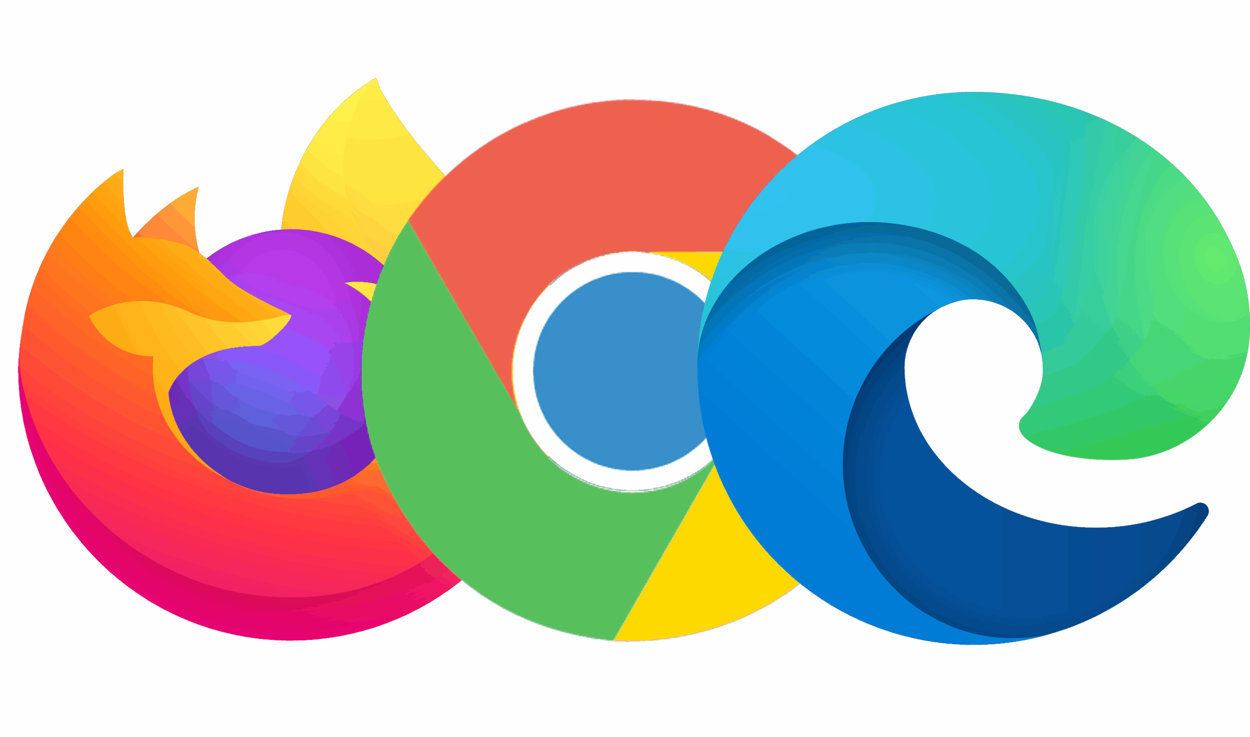 Browser Logos FireFox-Chrome-Edge
