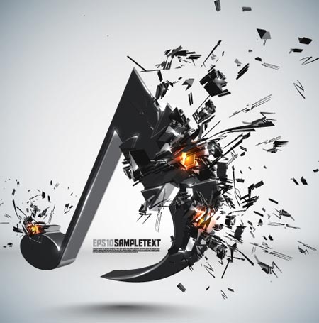 Exploding Backgrounds Vector Design - Space Designs - Classic Desktop Collection