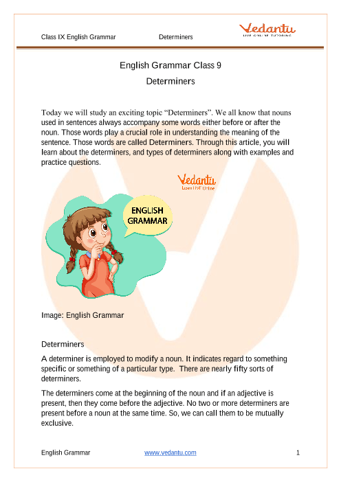 Determiners exercises for class cbse with answers, 59% off