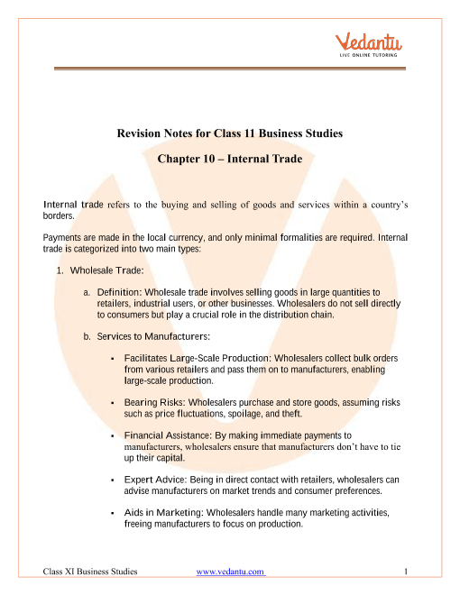 Cbse Class 12 Business Studies Chapter 10 Financial Markets Revision Notes 12-Retailers Wholesalers Their Strategy Planning - 44 cards.