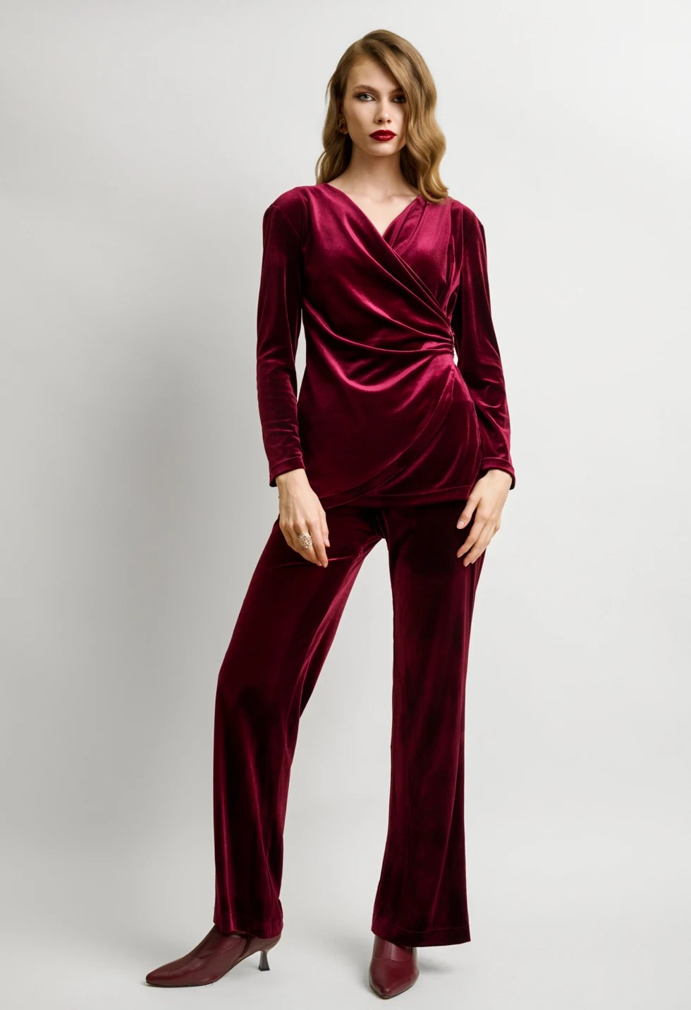  Σετ βελούδινο - Μπορντό 2025