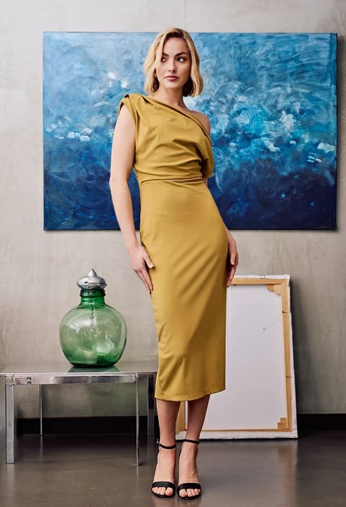  Φόρεμα ντραπέ - Πρασινο 2026