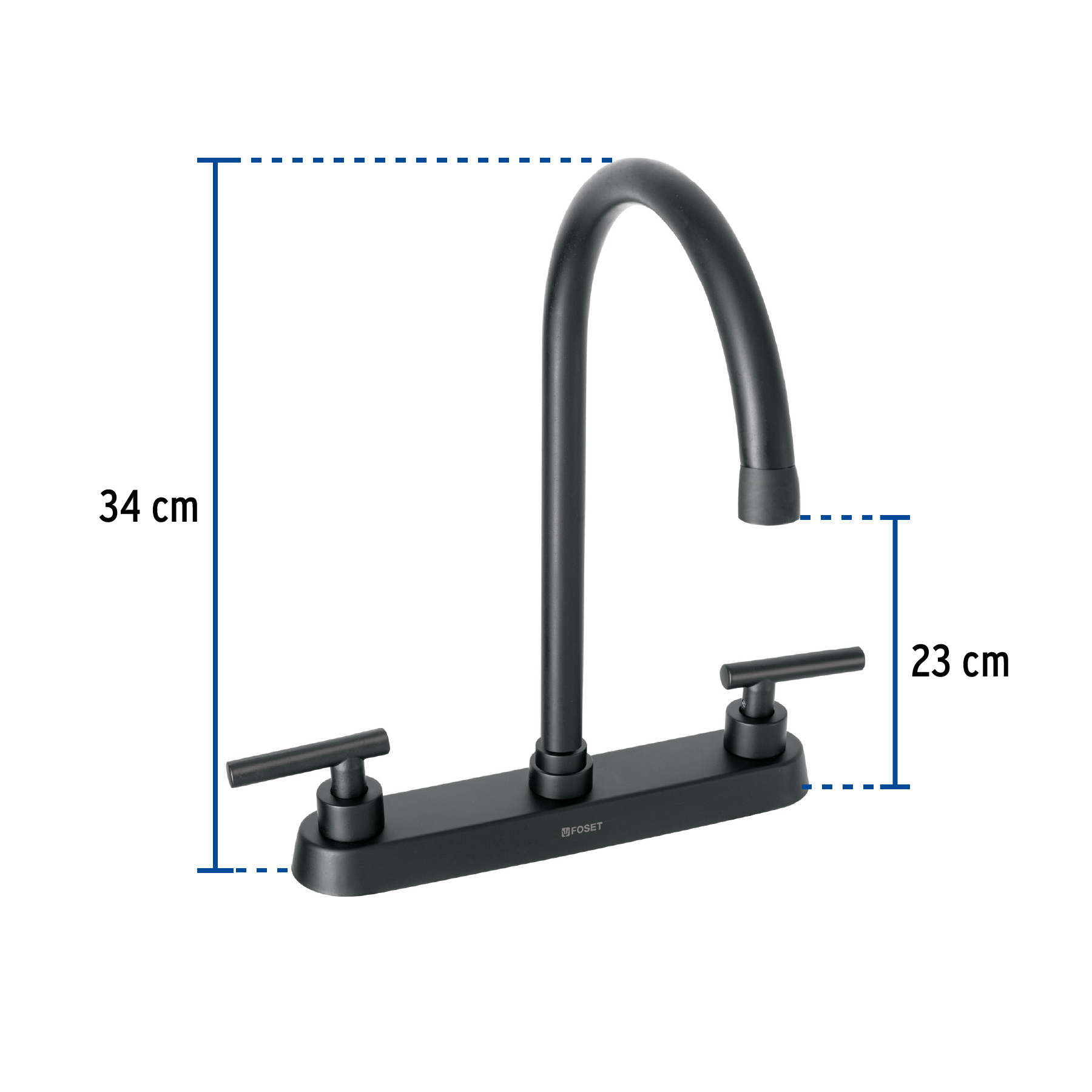 CACHERA FREGADERO PALANCA NEGRO TBF-82M FOSET – Ferreteria y Bazar