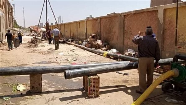 إصلاح هبوط أرضي بسمالوط شمال المنيا