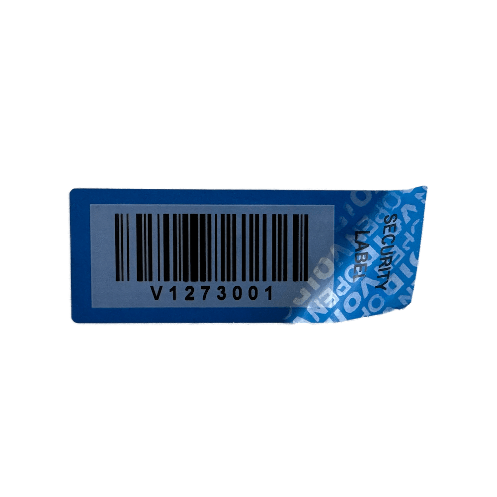 VFsecure Security Label, blau
