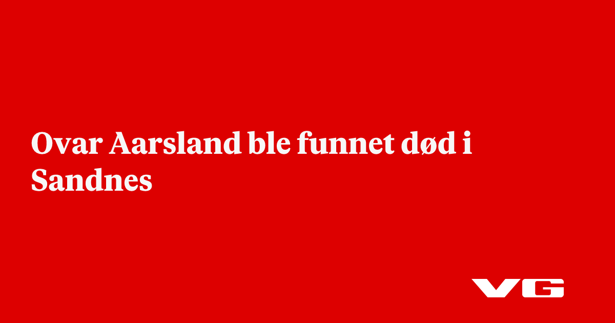 Ovar Aarsland funnet død etter treningstur i Sandnes (2026)