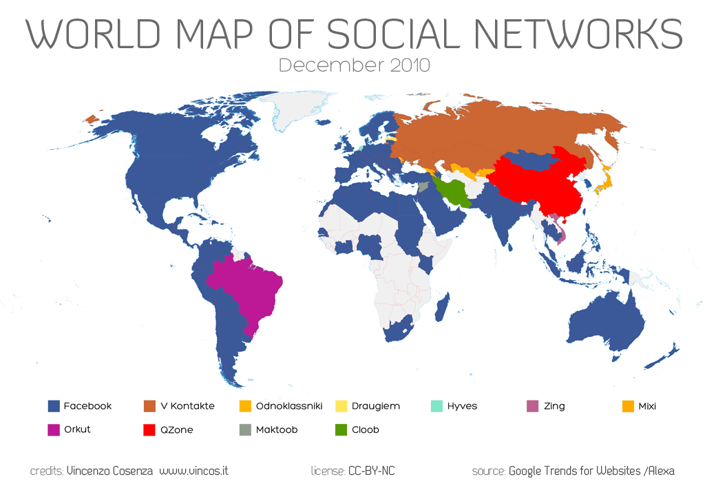 World Map of Social MEdia