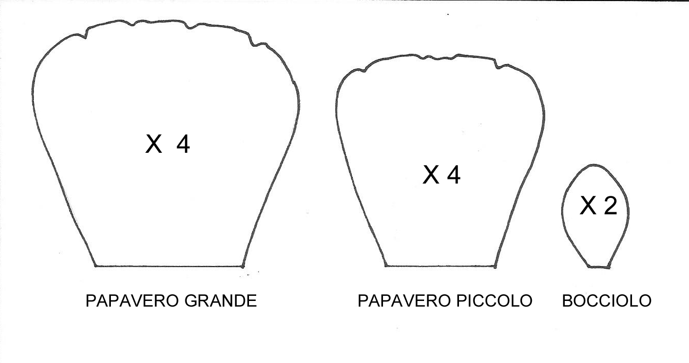 Scatola in vetro con tappo di sughero a forma di fiore con 8 petali. Papaveri Di Carta Crespa Viridea