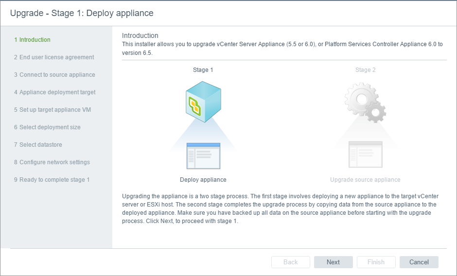 Upgrade VMware vCenter VCSA appliance 6.0 to 6.5 – Jackson Thomas ...
