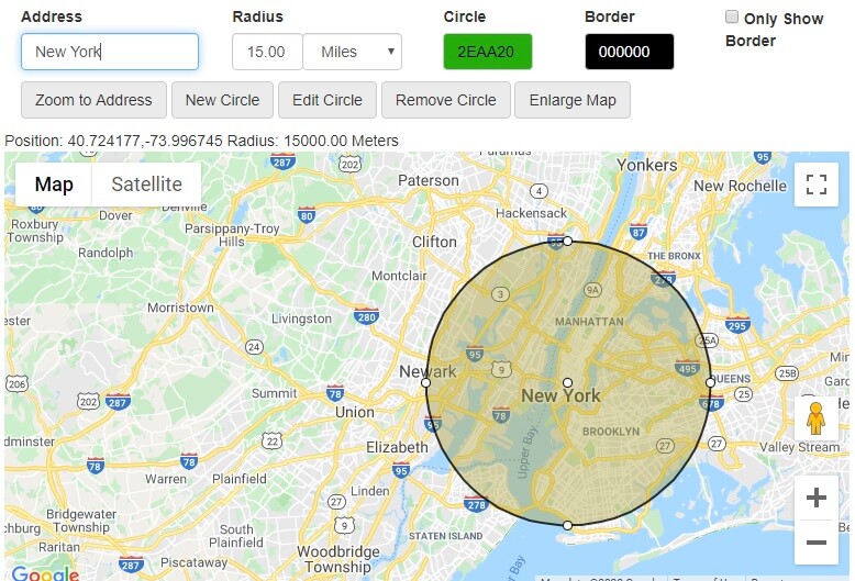 How To Draw A Radius On A Map Draw Radius On Map Map Circle Radius Google Maps Distance Radius 3 