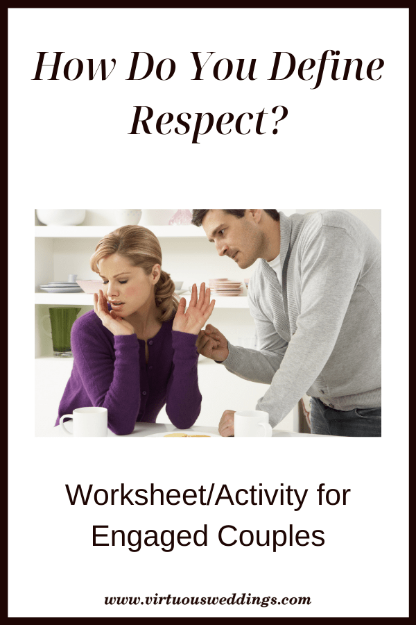 how do you define respect worksheet for engaged couples