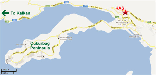Kas Visiting Turkey Kas Map 