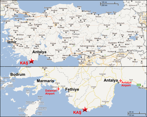 Kas Visiting Turkey Kas Turkey Map 