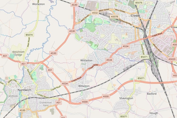 Crewe And Nantwich Map At Mazie Samuel Blog Map Crewe 