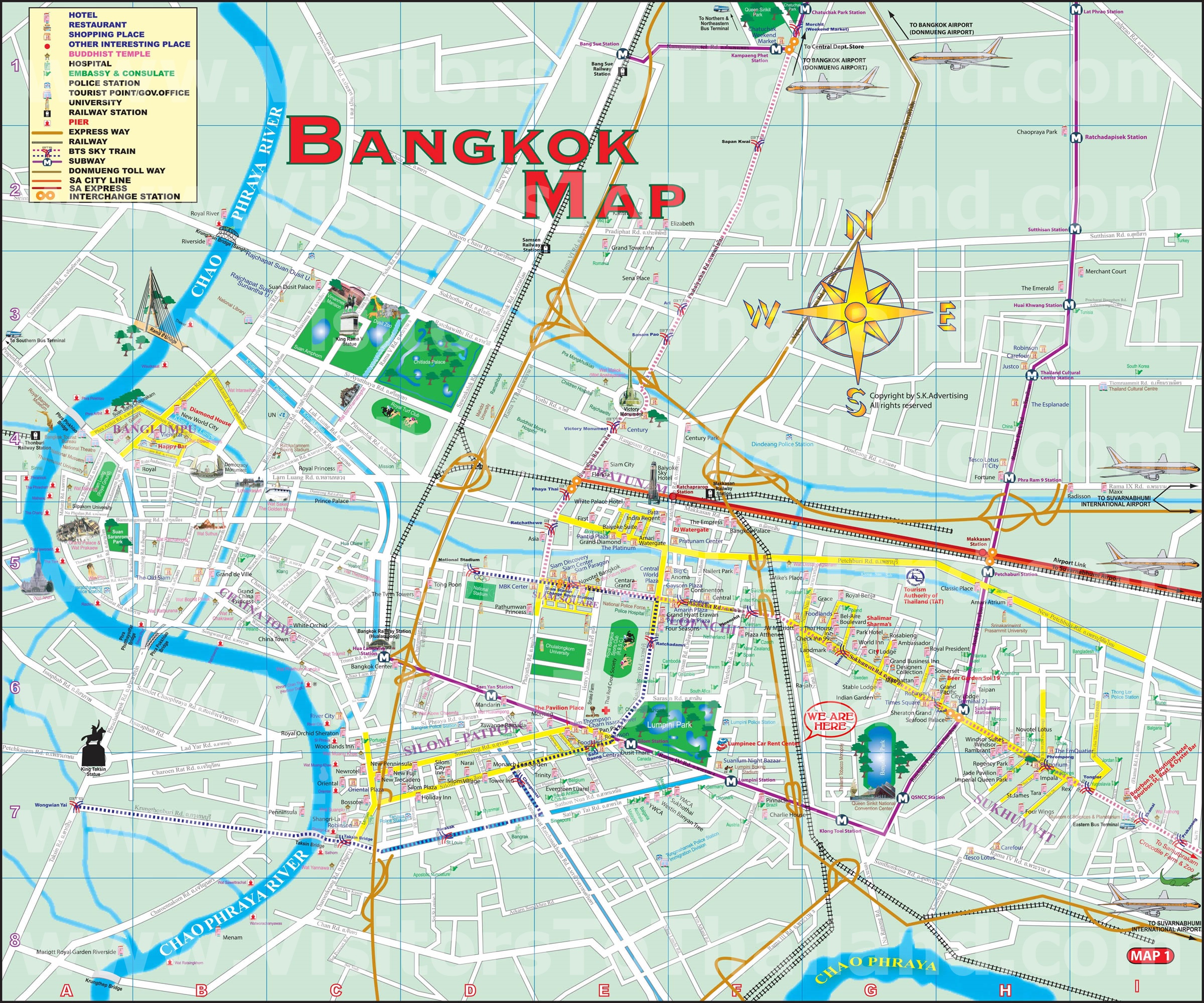 Bangkok Maps Map Buy Bangkok City Map In Illustrator CS Or PDF Vector Map Bkk Big2016 