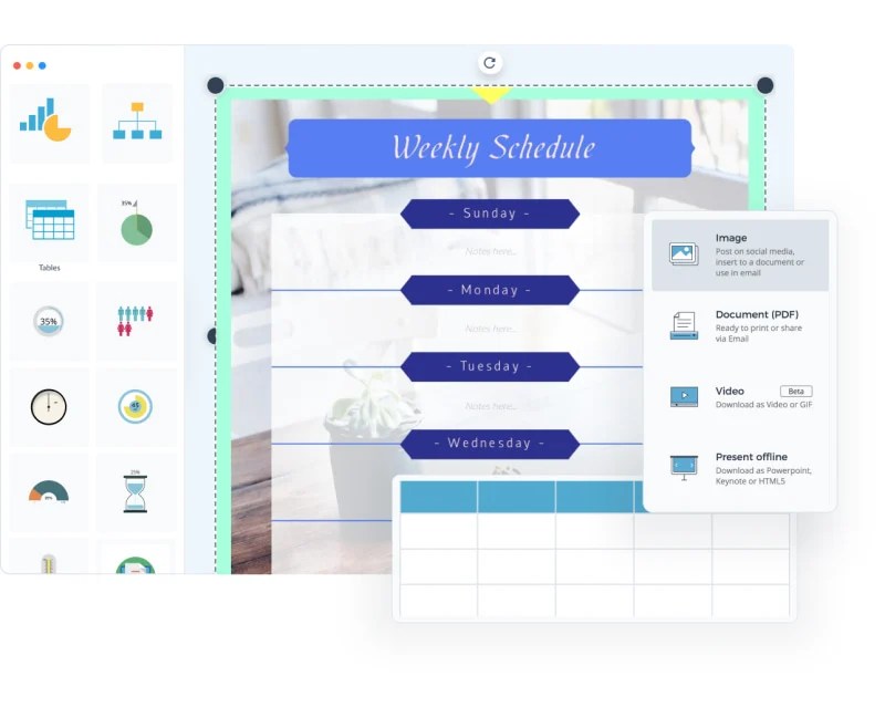 Seven dated sections for each day. Creatore Di Planner Settimanali Online Gratuito Crea Bellissimi Planner Visme
