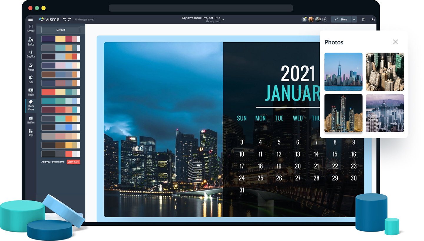 free calendar maker create a personalized calendar visme