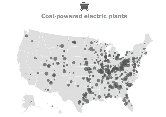 Mapping Every Power Plant In The United States Visual Capitalist Coal Powered Plants 