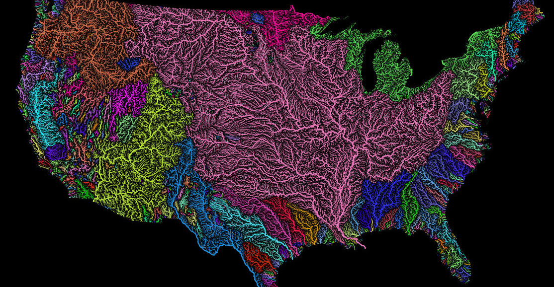 Beautiful Maps Of The World S Watersheds Watershed Map 