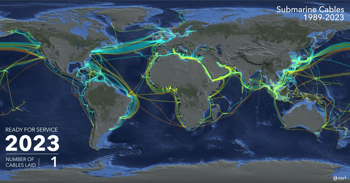 Wired World 35 Years Of Submarine Cables In One Map Visual Capitalist Submarine Cable Network Prev 