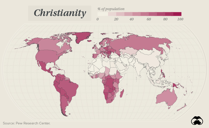 Map The Future Of World Religions Population Growth Religious Map 