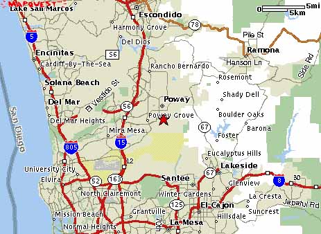 Poway California Map Map 3 