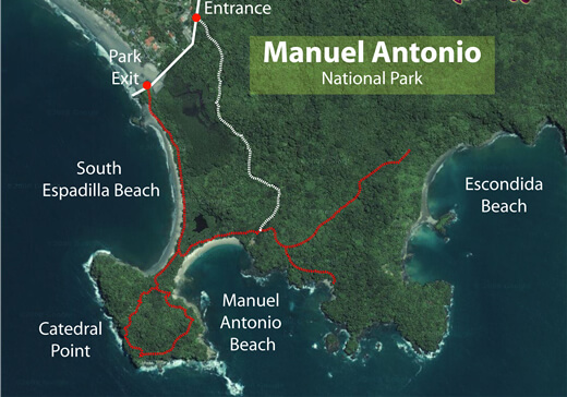Map Of Costa Rica Beach Resorts Island Maps Map Manuel 