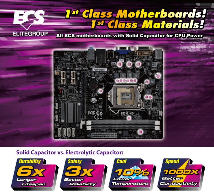 1st class motherboards! 1st class materials! all ecs motherboards with