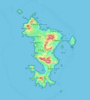 Mayotte topography