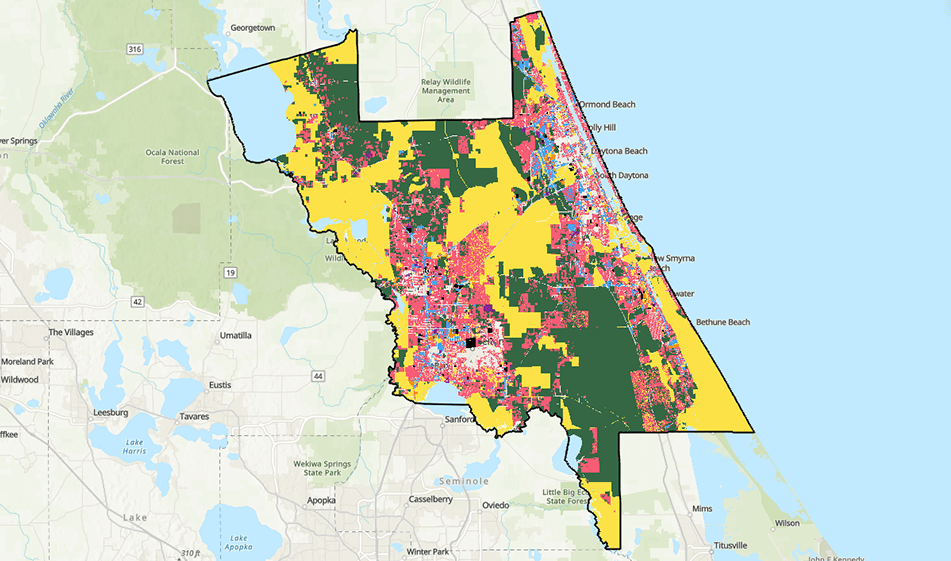 Daytona Beach Florida Zoning Maps Map Of Daytona Beach Florida Live News Stories Land Use Maps 