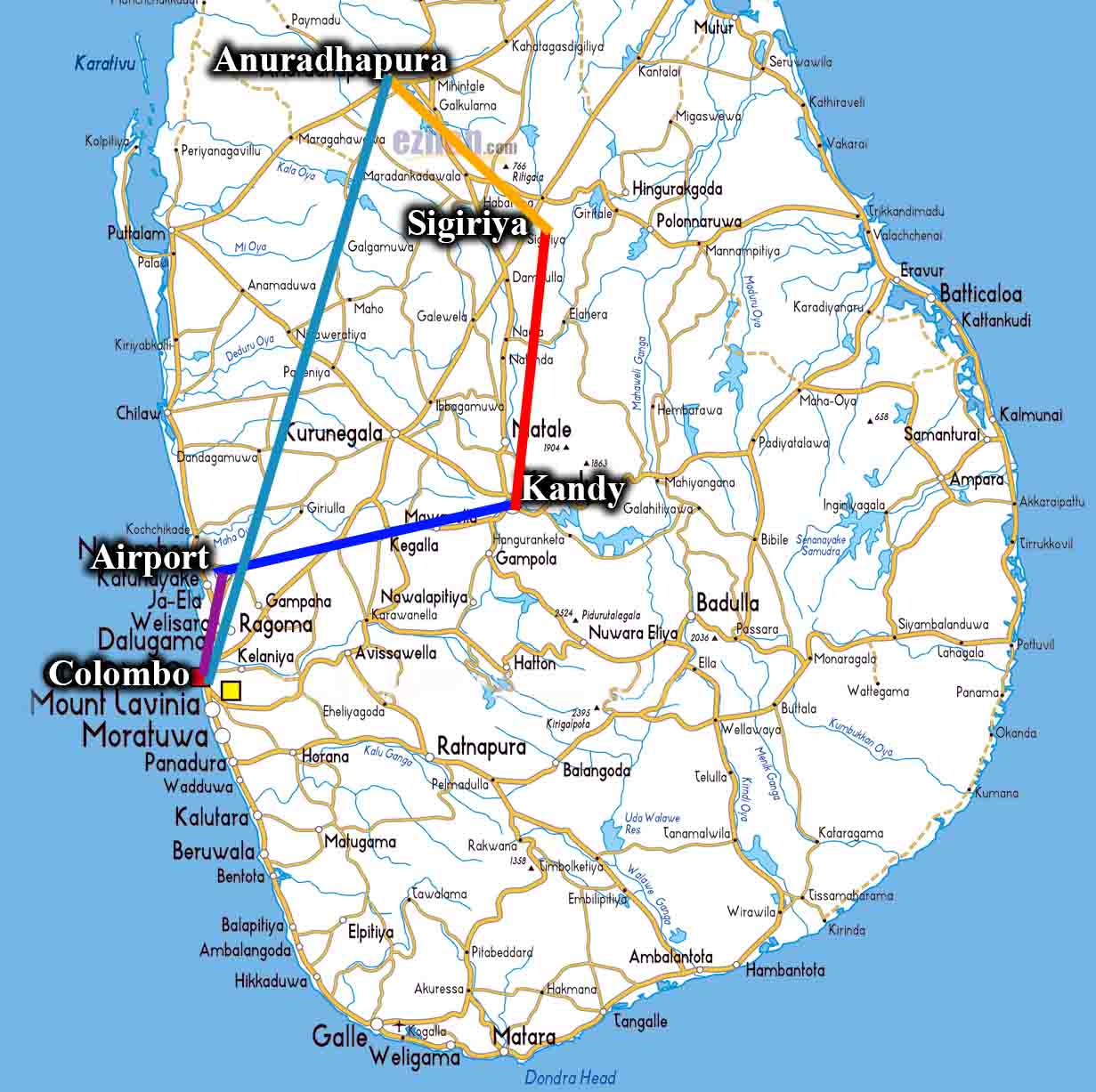 8 days map